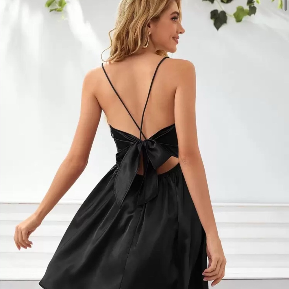 SHEIN Black Sweetheart Dress